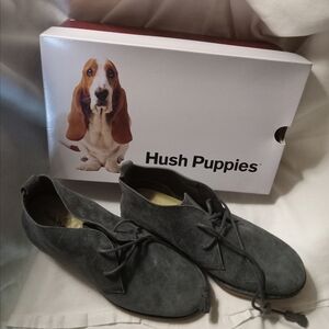 Hush Puppies Gray Suede Ankle Boots, Size 10W
